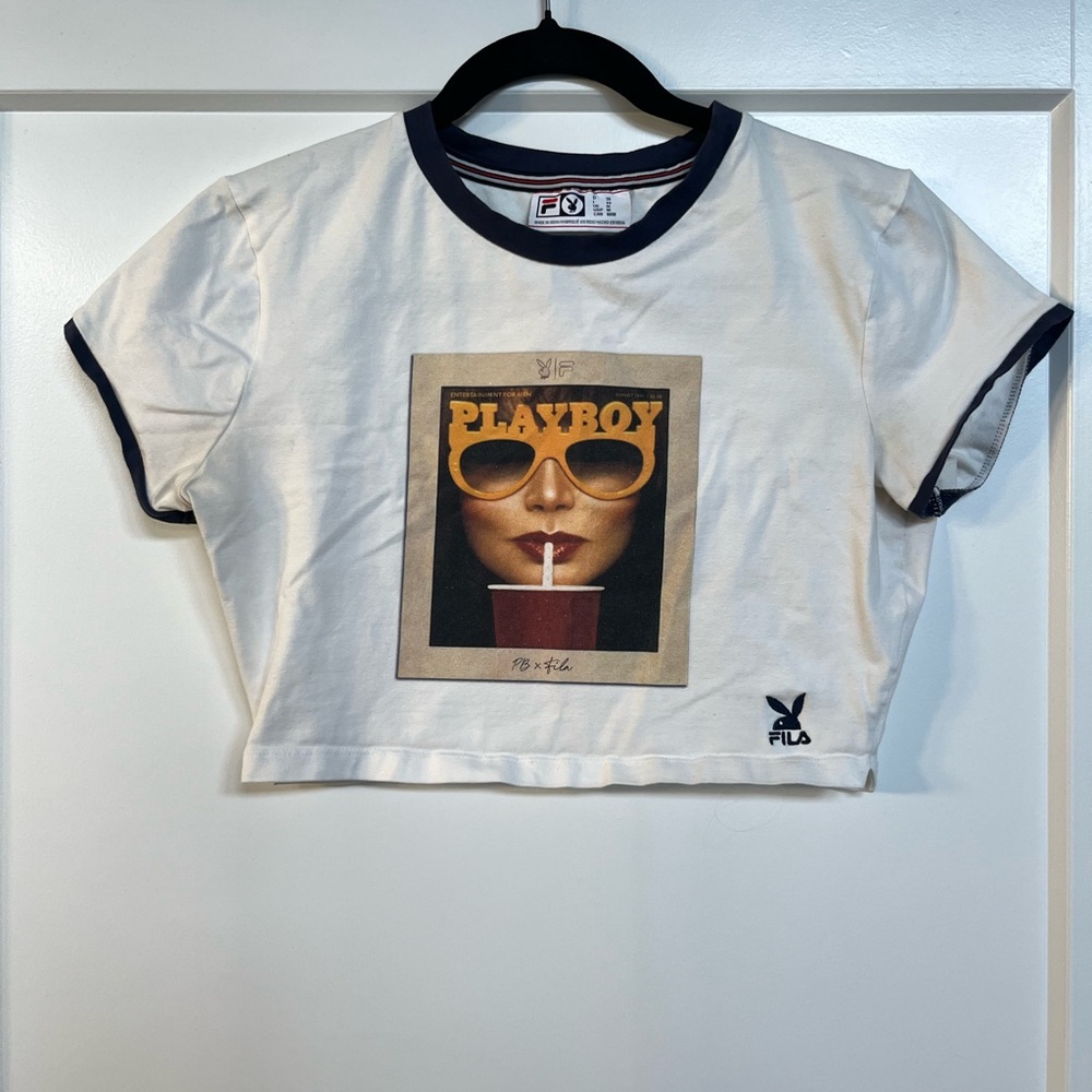 Fila x Playboy Graphic Croptop